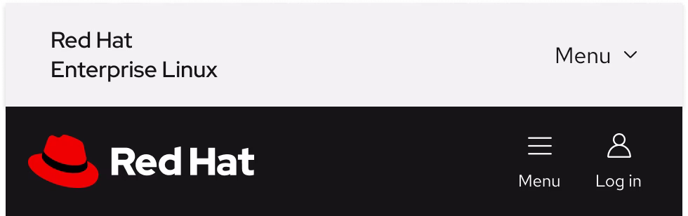Secondary navigation above primary navigation